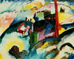 Paysage avec cheminée d