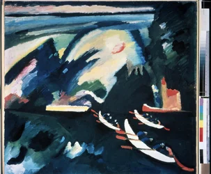Le lac (peinture de Vassily Kandinsky)