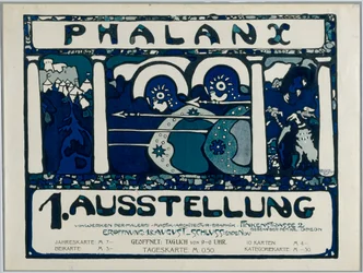 Affiche pour la première exposition de la Phalanx