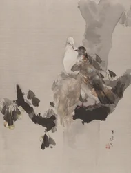 Pigeons dans un arbre, vers 1887