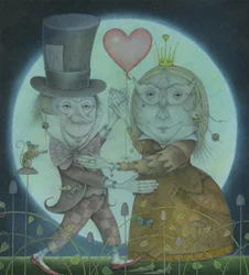 À la lumière de la lune argentée, 2010 (techniques mixtes)