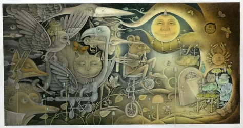 Creatures Appeared Out Of The Dark, 2010 (technique mixte sur carton d