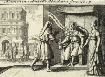 Abimélec réprimandant Abraham. État 2
