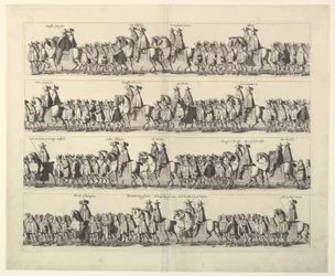 Procession du couronnement de Charles II à travers Londres, 1662.