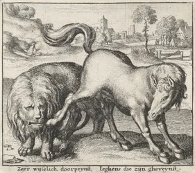 Fable du lion et du cheval