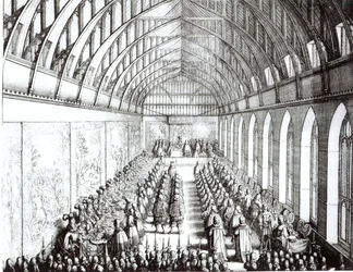Fête de la Jarretière dans la salle Saint-Georges, Windsor, à l