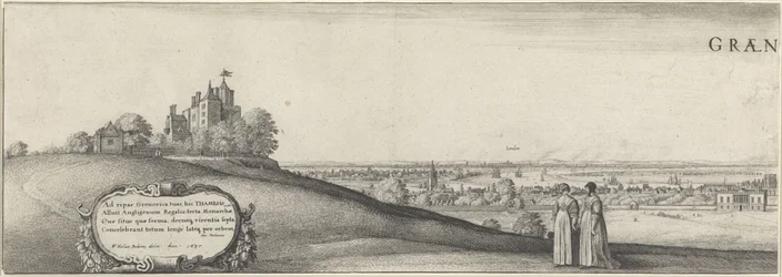 Vue de Greenwich (plaque de gauche)