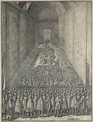 Chambre des Lords, Palais de Westminster à Londres, vers 1650