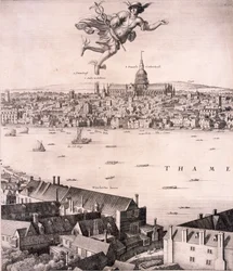 Vue panoramique de Londres, vers 1670