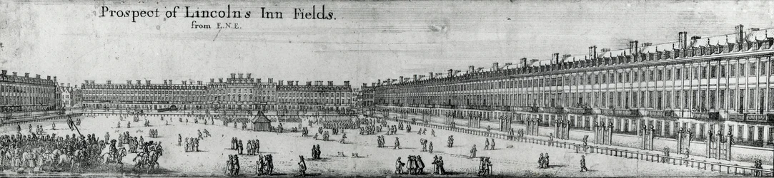 Perspective de Lincolns Inn Fields, vers 1650