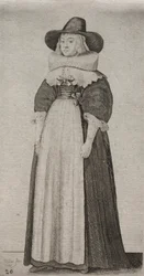 Les Divers Habits des Femmes Anglaises, de la Noblesse aux Paysannes..., 1640