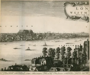 La perspective de Londres et Westminster prise de Lambeth