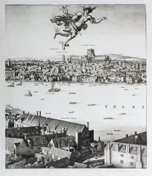 Vue de Londres, publiée en 1647 (détail)