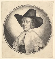 Femme au chapeau à large bord, 1642