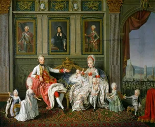 Léopold Ier, Grand-Duc de Toscane avec sa femme Maria Luisa et leurs enfants, 1773