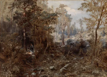 Paysage forestier près de Näsijärvi ; Inachevé