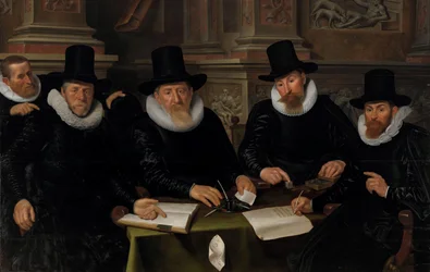 Quatre régents et le père de la maison de l