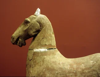 Cheval, petite armée en terre cuite, dynastie des Han occidentaux, 206 av. J.-C.-8 apr. J.-C.