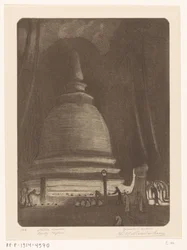 Stupa à Kandy au Sri Lanka de nuit
