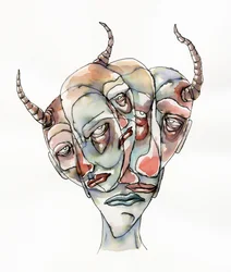 Visages surréalistes multiples