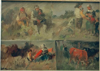 Image de collection : quatre scènes rurales