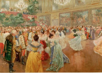 Courtball dans la Redoutensaele, Palais impérial, Vienne ... (aquarelle)