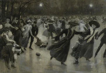 Fête sur la glace, 1909