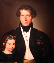 Ferdinand Zimmermann, maître fondeur, et sa fille Marie}