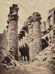 Vue du temple de Karnak, salle hypostyle