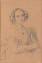 Portrait de la compositrice Fanny Hensel née Mendelssohn 1805-1847, 1847