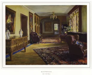 Entreprise de fabricants de tapis Halbmond-Teppichfabrik Von Koch Und Te Kock (lithographie en couleur)