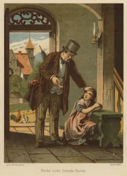 Père consolant sa fille après qu