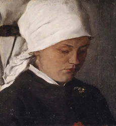 Jeune paysanne au foulard blanc, 1885