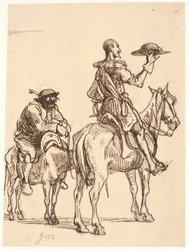 Don Quichotte regarde son casque