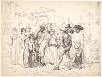 Un charlatan vend du cirage, Rome