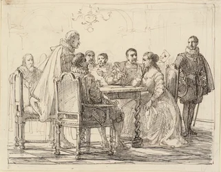 Scène de société, époque de Chr. IV