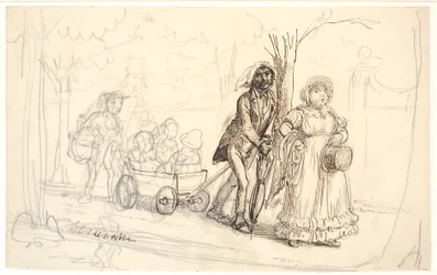 La famille du cordonnier en excursion sur la route de la plage