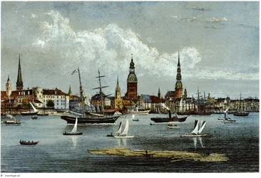 Vue de Riga, ca 1855