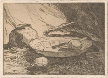 Nature morte avec pot et bol