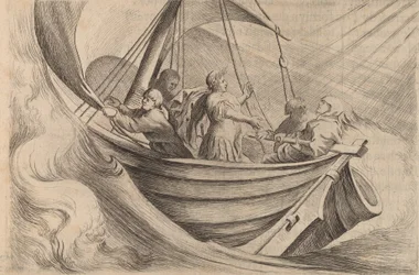 César traversant des mers orageuses, 1634