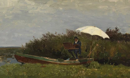 Paul Gabriël travaille dans un bateau. 1882