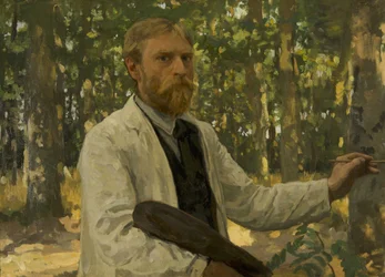 Autoportrait dans un paysage boisé, 1895