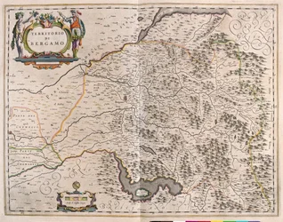 Bergamo, Italt, dans "Theatrum Orbis Terrarum, sive Atlas Novus" de Willem Blaeu, Amsterdam