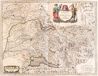 Brescia, Crema, Italie, dans "Theatrum Orbis Terrarum, sive Atlas Novus" de Willem Blaeu, Amsterdam