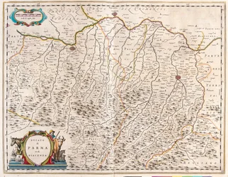 Villes de Parme et Piacenza, Italie, dans le "Theatrum Orbis Terrarum, sive Atlas Novus" de Willem Blaeu, Amsterdam