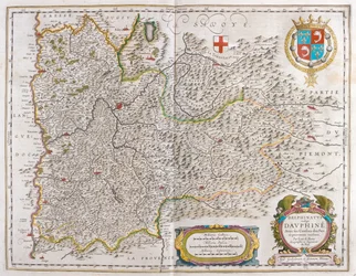Grenoble, dans "Theatrum Orbis Terrarum, sive Atlas Novus" de Willem Blaeu, Amsterdam