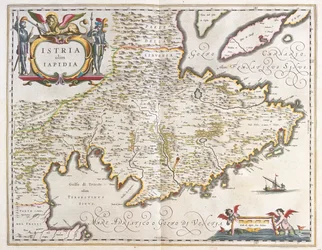 Istrie, dans "Theatrum Orbis Terrarum, sive Atlas Novus" de Willem Blaeu, Amsterdam