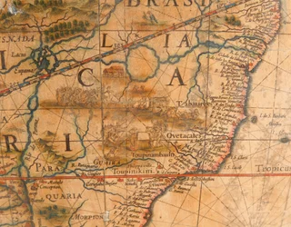 Grande paire de globes de bibliothèque, le terrestre 1645/48, le céleste après c.1630