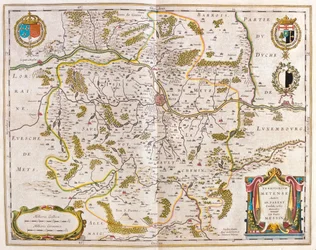 Lorraine, Metz, dans "Theatrum Orbis Terrarum, sive Atlas Novus" de Willem Blaeu, Amsterdam
