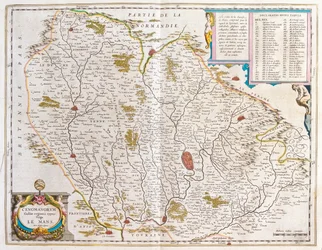 Maine, dans "Theatrum Orbis Terrarum, sive Atlas Novus" de Willem Blaeu, Amsterdam